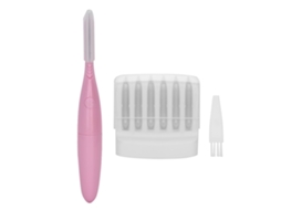 Trimmer De Sobrancelhas Portátil Elétrico Com Lâminas De Aço Inoxidável Ferramentas De Maquiagem Rosa