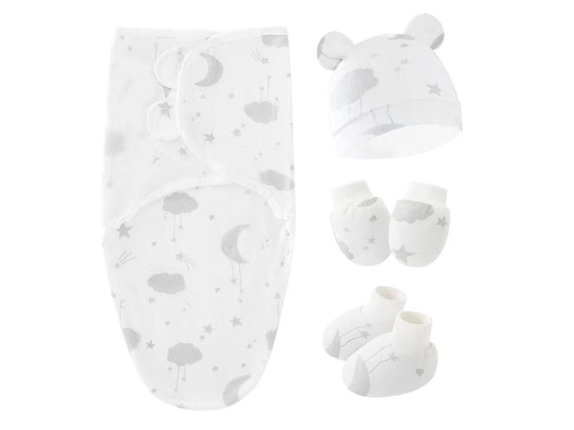Saco De Dormir Bebê Chrui Antirrisco Com Luvas 50x70cm (estrelas E Lua)