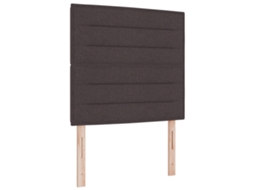 Conjunto 1 Cama Box Vidaxl Castanho Tecido (100 X 200 Cm)