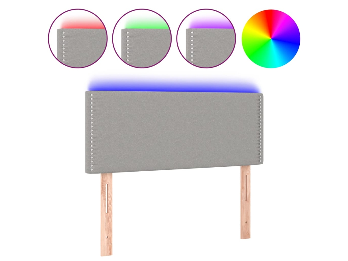 Led Headboard, Led Headboards Vidaxl Cinzeto Tecido (80 X 5 X 78/88 Cm)