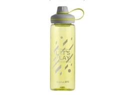 Garrafa esportiva 2026 com marcador de ritmo, livre de BPA, fácil de limpar, verde-amarelada, 900ml