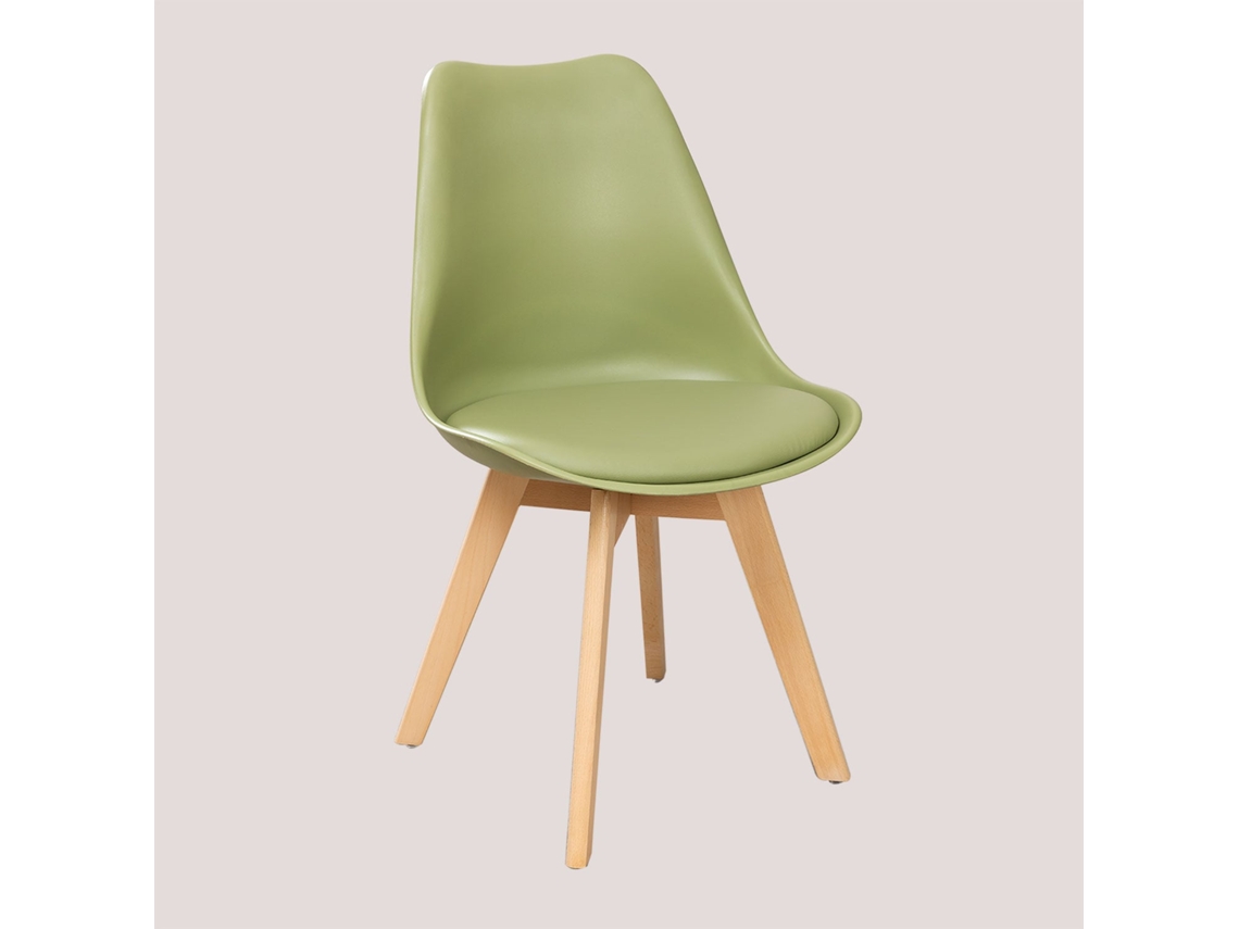 Sklum Pack De 2 Cadeiras De Jantar Nordic Polipropileno Verde Exército Claro