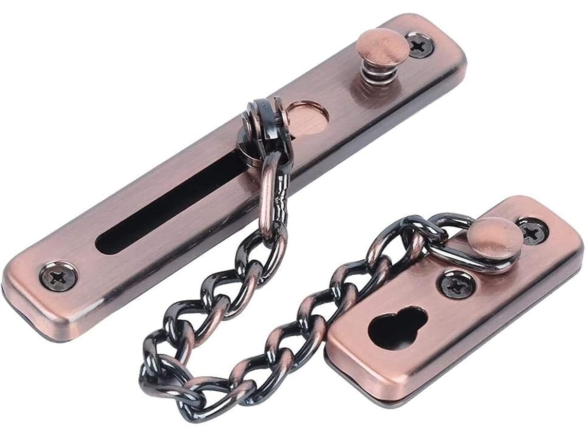 Cadeado De Corrente Para Porta, Fivela De Segurança, Limitador De Abertura, Metal Em Aço Inoxidável Para Casa, Trinco