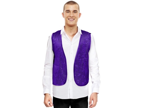 Colete de lantejoulas roxas para adultos