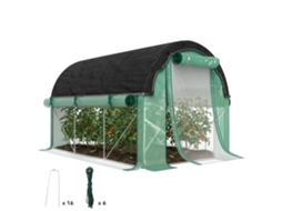 3 X 2 X 2 M Polytunnel - Gewächshaus With Sonnenschutznetz. Rollbaren Seitenwänden. Plastic - Abdeckung. Stahlrahmen. Green