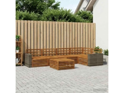 Vidaxl Conjunto De Sofás Para Exterior 6 Pcs Natural 79 X 79 X 37 Cm