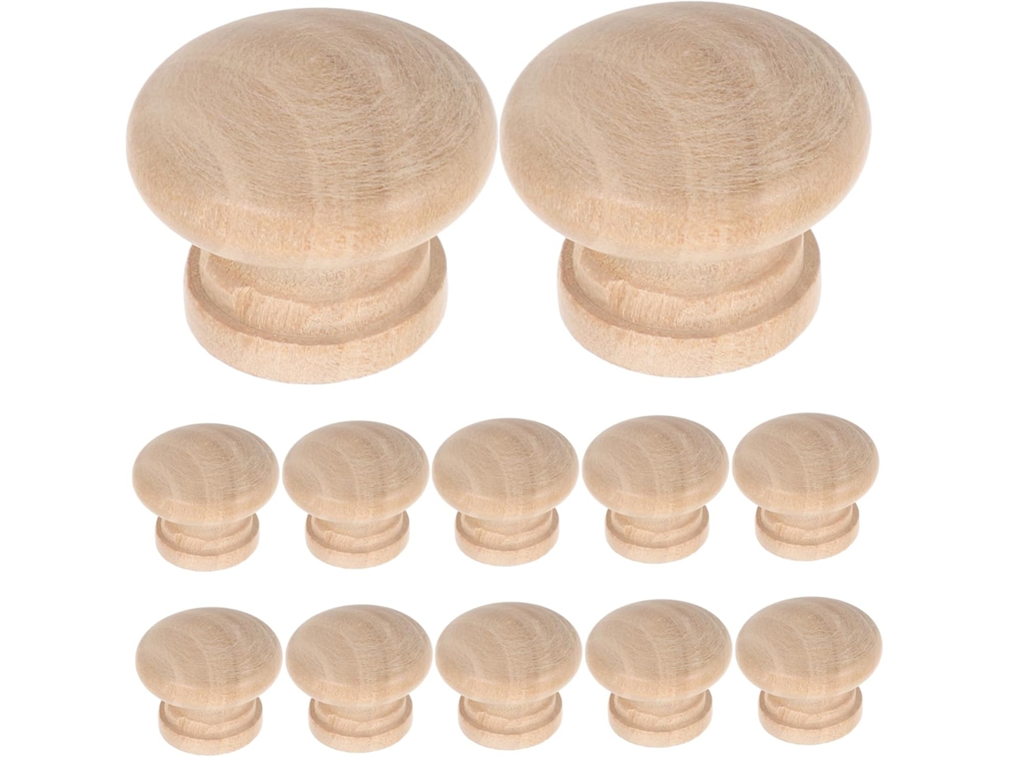 Doitool Conjunto De 12-puxadores Madeira Para Gavetas, Cômodas, Armários De Cozinha E Portas Modelo Exclusivo