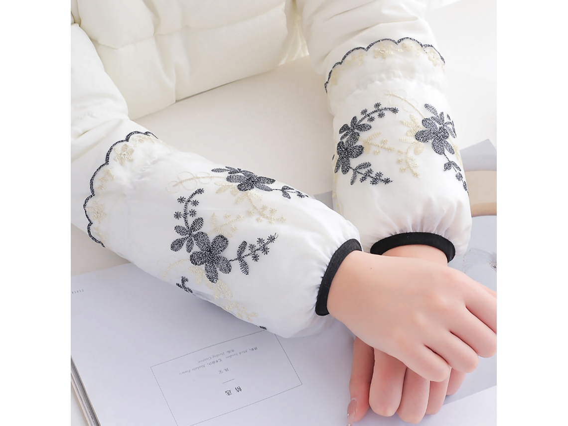 Lace Dustproof Oversleeve Clothing Protection Sleeve White Dustproof Multi-scene Eoocoo