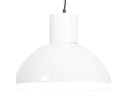 Vidaxl Candeeiro Suspenso Redondo 25 W 48 Cm E27 Branco