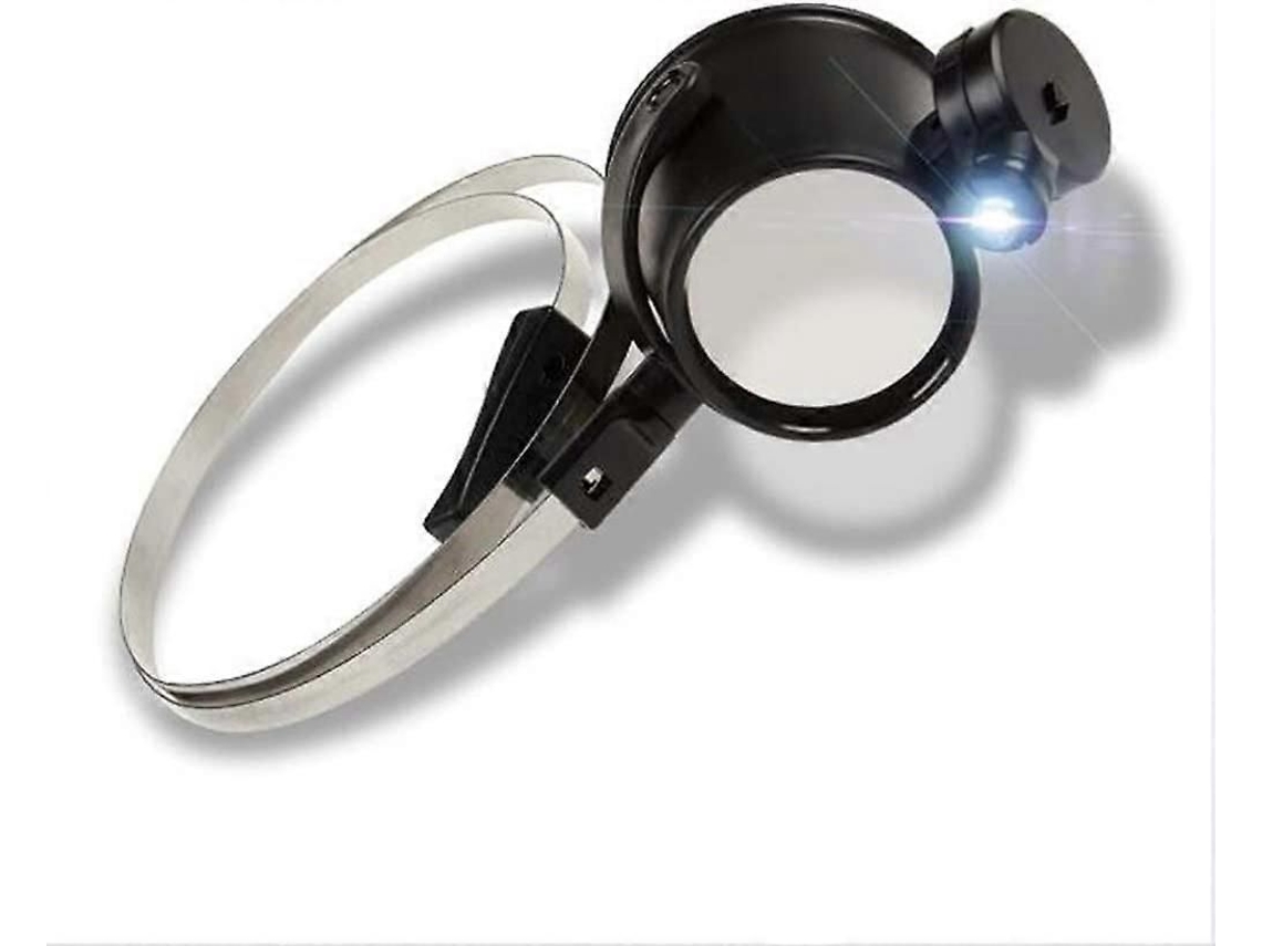 Lupa Com Led E Aumento De 15x, Modelo De Cabeça Com Faixa Ajustável