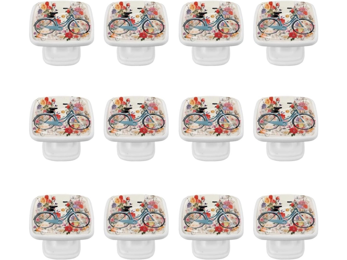 Puxadores Quadrados Para Armários De Cozinha, Puxadores Para Gavetas De Cômoda, 12 Peças, Grafite Abstrato Com Roda De