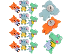 Tachinhas decorativas em formato de animais da Hemoton, fáceis de inserir e remover, pacote com 15 unidades para quadros.