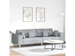 Vidaxl Sofá Cinzento-claro 250 X 77 X 76 Cm Tecido