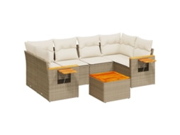 Garden Sofa Set, Garden Sofa Sets Vidaxl Bege Rattan / Vime (n/a)