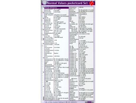 Livro Normal Values Pocketcard de Bbp (Inglês)