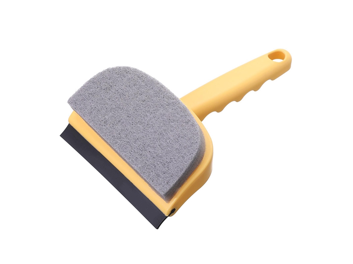 Escova de limpeza de vidros Baok-2 em 1 com cabo ergonômico, ferramenta multifuncional para janelas, espelhos, banheiro e carro.