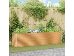 Vidaxl Canteiro De Jardim Elevado 290 X 50 X 68 Cm Aço Galvanizado