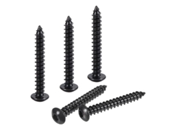Tornillos Autoperforantes De Acero Al Carbono M4 X 30mm Con Cabeza De Hexágono Negro (50 Unidades)