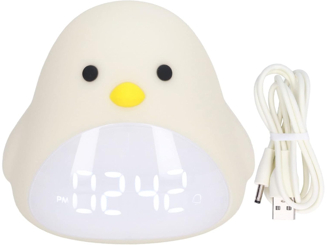 Despertador Com Luz Led Em Formato De Passarinho, Carregamento Usb,