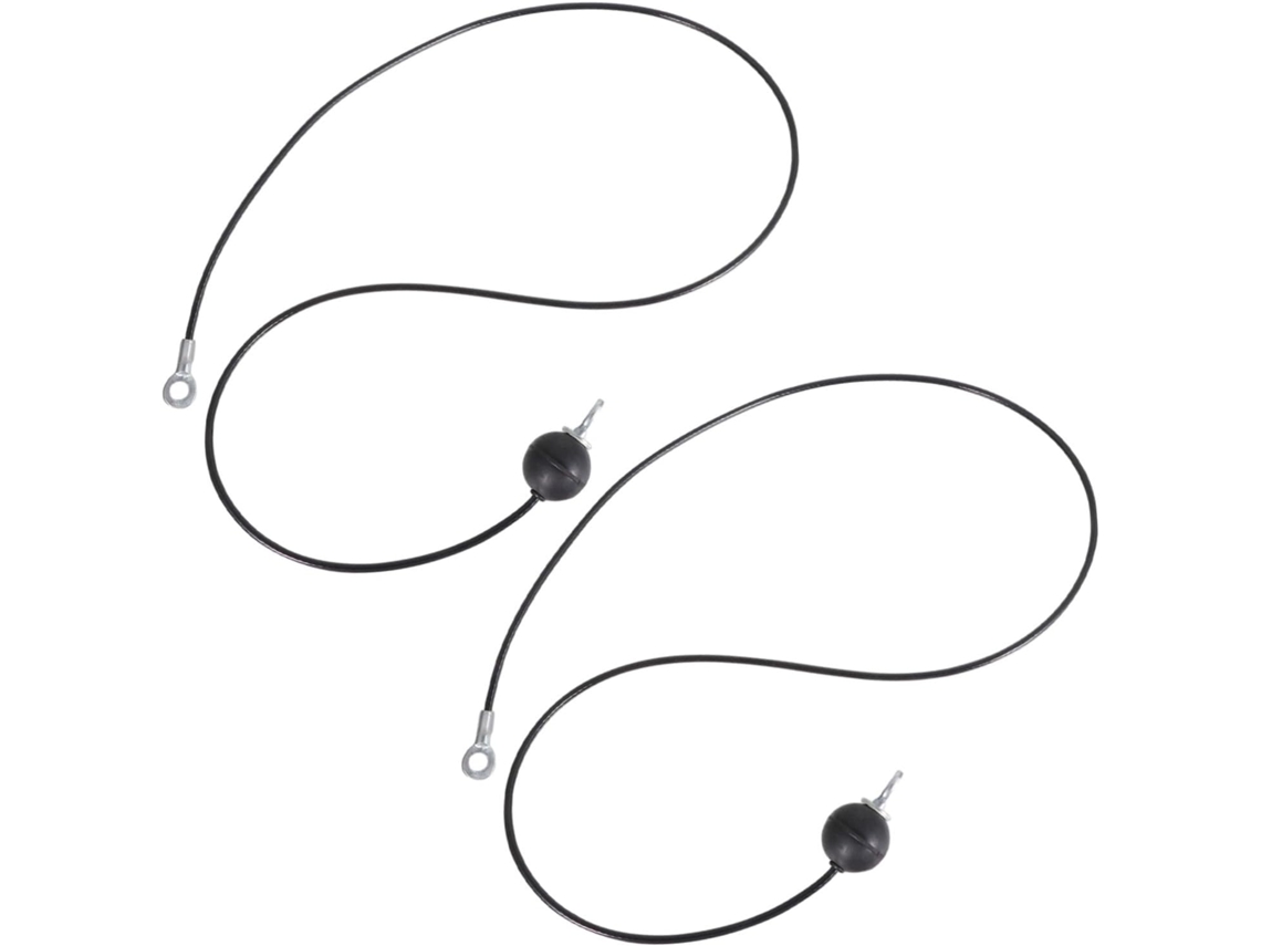 Conjunto de 2 Polias com Cabo de Aço BESPORTBLE para Aparelhos de Ginástica, Preto, Resistente