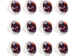 Puxadores Redondos Para Armários De Cozinha, Puxadores Para Gavetas De Cômoda, 12 Peças, Lindo Design Floral De
