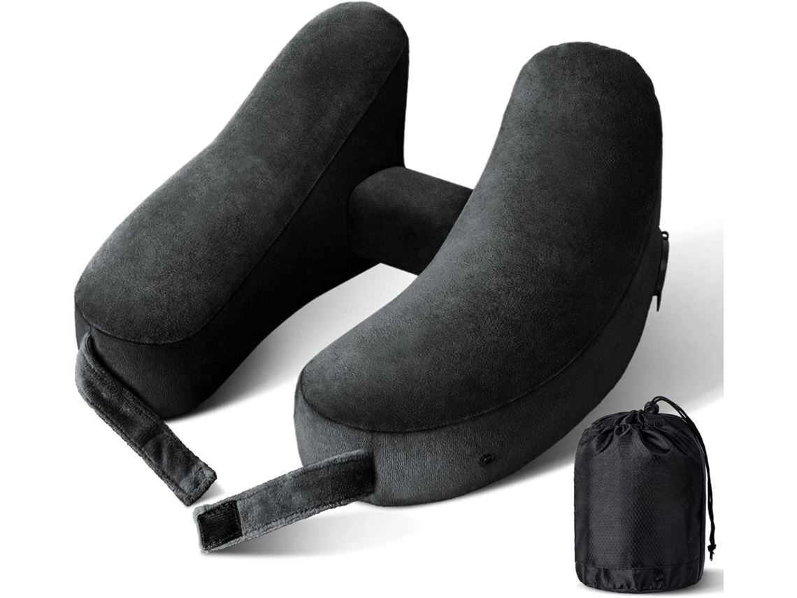 Almofada De Viagem Insuflável Com Suporte Cervical, Design Compacto E Confortável Elysve