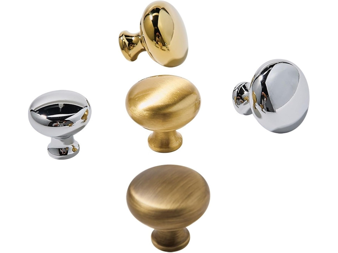 Puxador Circular Pequeno Prateado Em Latão Maciço Para Armário De Cozinha, Com Acabamento Dourado, 1 Peça 25-chrome