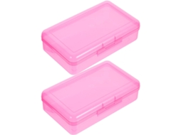 Conjunto de 2 Estojos Stobaza Grande Capacidade, Estojo Escolar, Porta canetas Transparente, Organizador Lápis