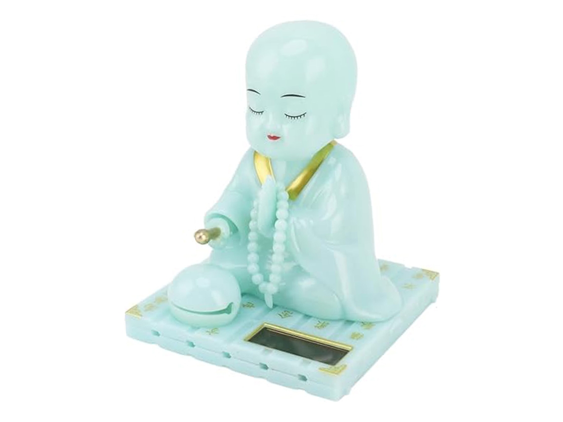 Figura Monge Pequeno Solar Balanço Automático Decorativo