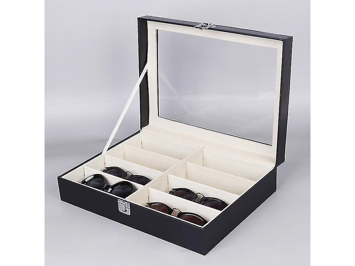 Elegante Estojo para Óculos de Sol, em Couro com Janela Transparente em Acrílico, Versátil e Multifuncional para Uso Masculino AQUAFORGE