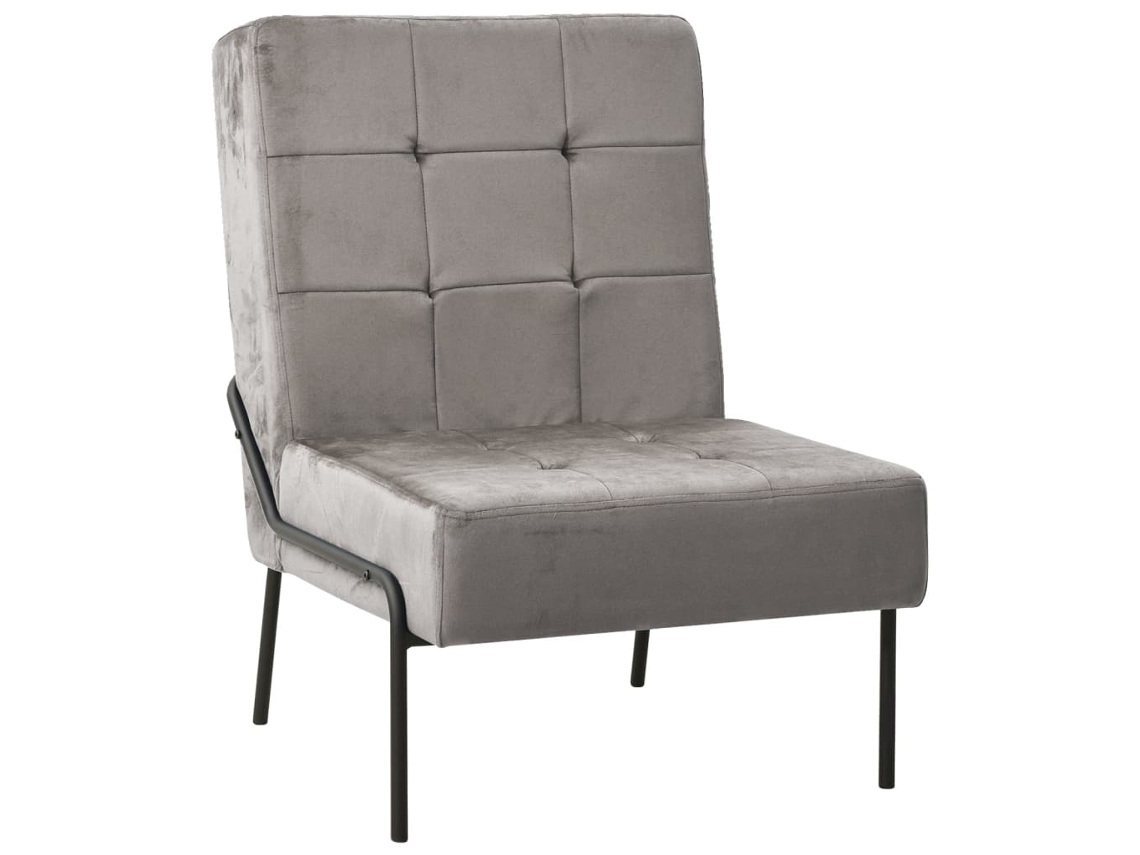 Vidaxl Cadeira De Descanso 65x79x87 Cm Veludo Cinzento-claro