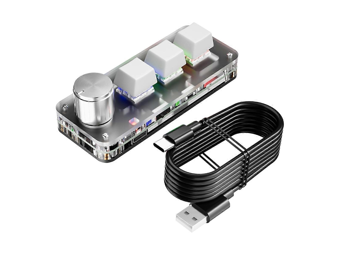 Mini Teclado Mecânico 3 Teclas 1 Botão Macro Teclado Personalizado Programação De Jogos Teclado Bluetooth Teclados Brancos Ly Ebike