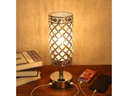 Lâmpada de Mesa Tomshine com Controle por Toque, 3 Níveis de Brilho, 2 Portas Usb e Tomada | S/MARCA