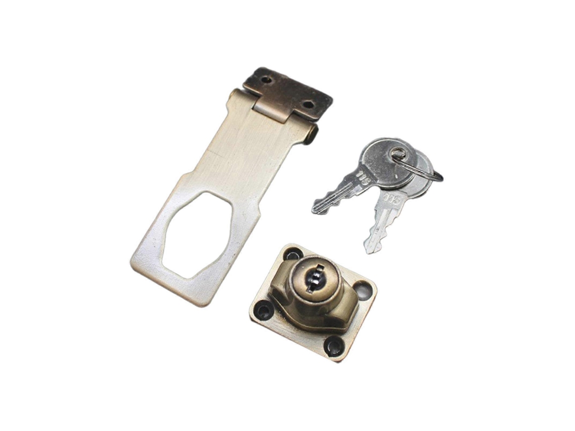 Fecho De Segurança De Metal Resistente Com Chave 3 Polegadas, Para Armários E Móveis
