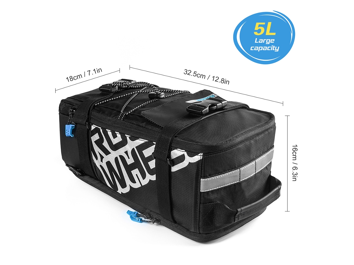 Bolsa Traseira De Bicicleta Multifuncional Impermeável Com Camada De Chuva, Grande Capacidade, Acessórios Mtb Estrada