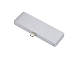 Aetheria adaptador Hub Usb C Multifuncional 4k com Pd, 3.5mm e Porta Usb para S9 Plus Note 9 8 Cinza