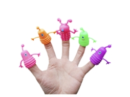5 Peças/conjunto Bonecos De Dedo Tpr Plástico Bonitos Para Crianças Brinquedos De Histórias Estilos E Cores Aleatórios