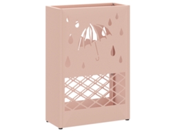 Su Porte Para Guarda-chuva Rosa Moderno Com Armazenamento Vidaxl Rosa Metal