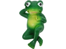 Estatueta de Sapo com Design Divertido, Feita de Resina, para Jardins e Ambientes Internos. Peça Decorativa para o CHABERLU