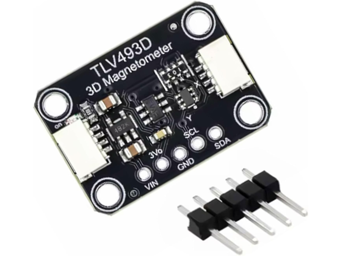 Placa de sensor triaxial não soldada TLV493D 4366 com interfaces I2C.