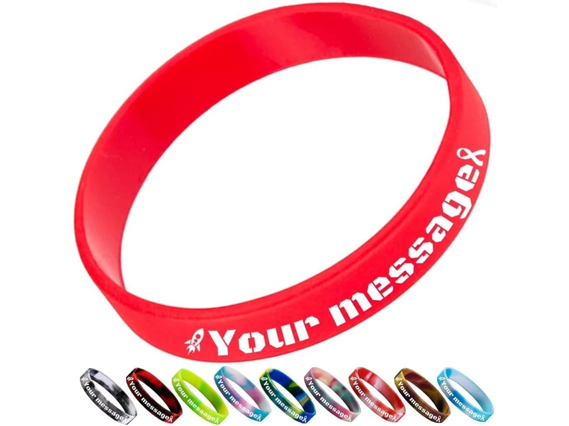 Pulseiras Personalizáveis Azuresun, Pulseiras De Silicone Gravadas Com Personalização Para Eventos E Festas, Marketing E