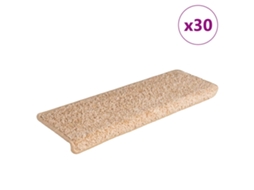 Vidaxl Tapetes De Escada 30 Peças 65x21x4 Cm Dourados Com Borda Retangular