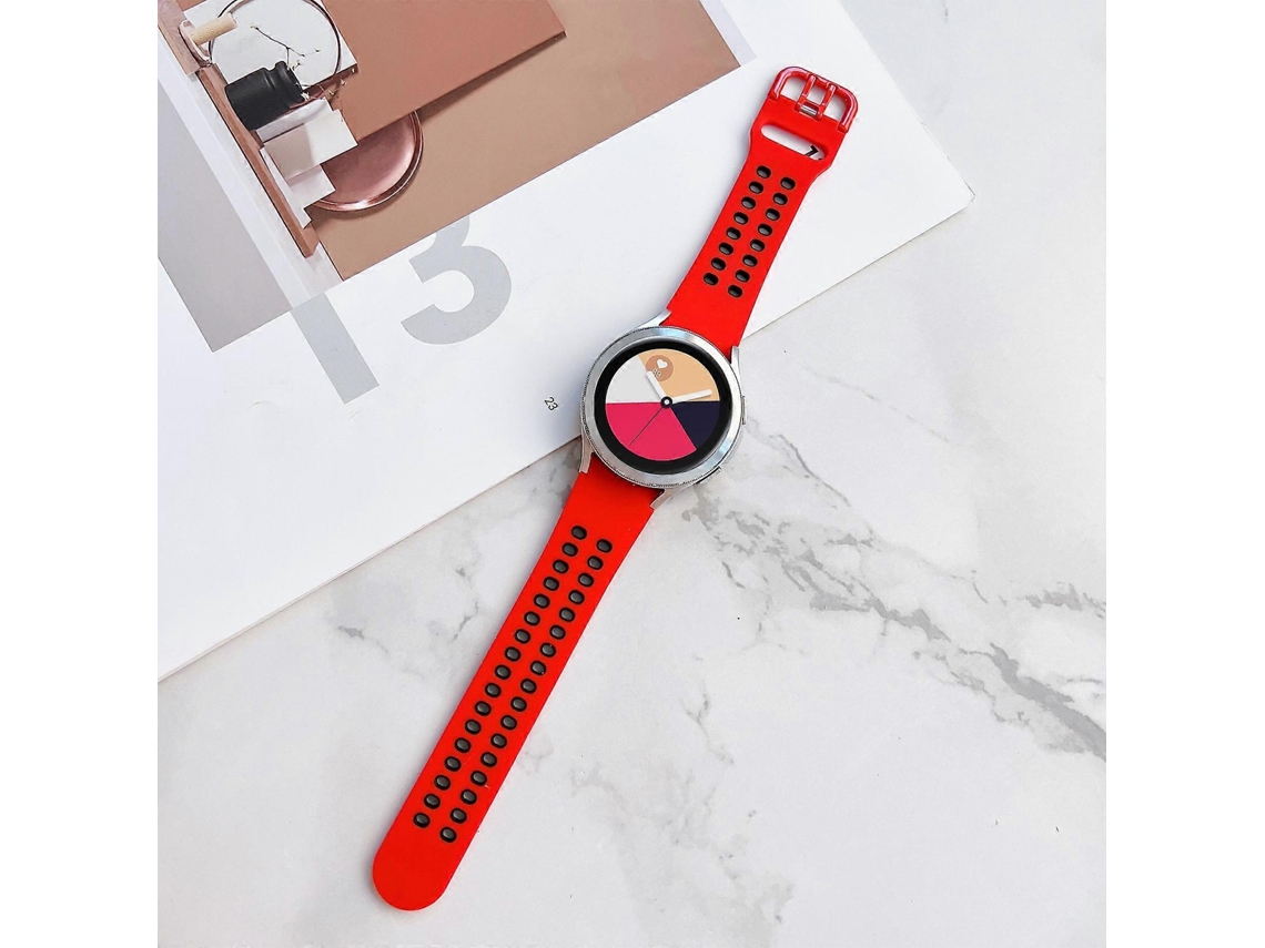 Pulseira De Silicone Bicolor Com Fivela Dupla Para Samsung Galaxy Watch4 40mm