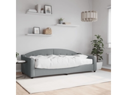 Vidaxl Sofá cama com Colchão 90x200 Cm Tecido Cinzento claro