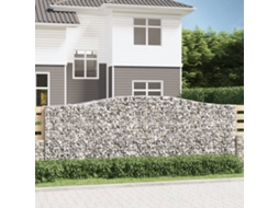 Vidaxl Cestos Gabião Arqueados 15pcs 400x50x140/160 Ferro Galvanizado