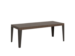 Mesa Extensível 200/304x90 Cm Flame Premium Nogueira Pés Antracite Itamoby
