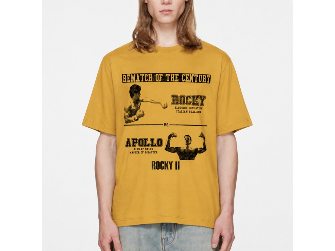 Rockinstone Rocky Movie Rematch Solid Ginger Adult T-shirt Size:xl