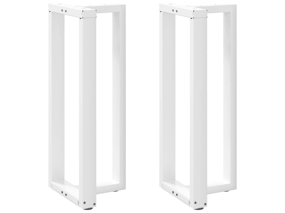 Vidaxl Pés De Mesa De Bar Em Forma De T, 2 Peças, Branco, 50x35x(100-101) Cm, Aço