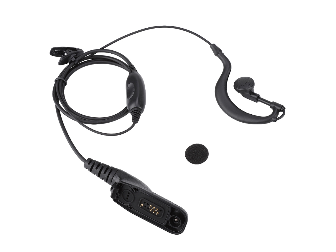 Fone de Ouvido Mali com Microfone e Gancho em Forma G para Rádios Motorola Dp4800 P8268