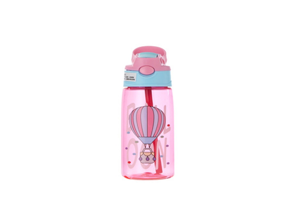Garrafa de Água Infantil Descartável e Portátil de 480 Ml. MDUG (balão Rosa)